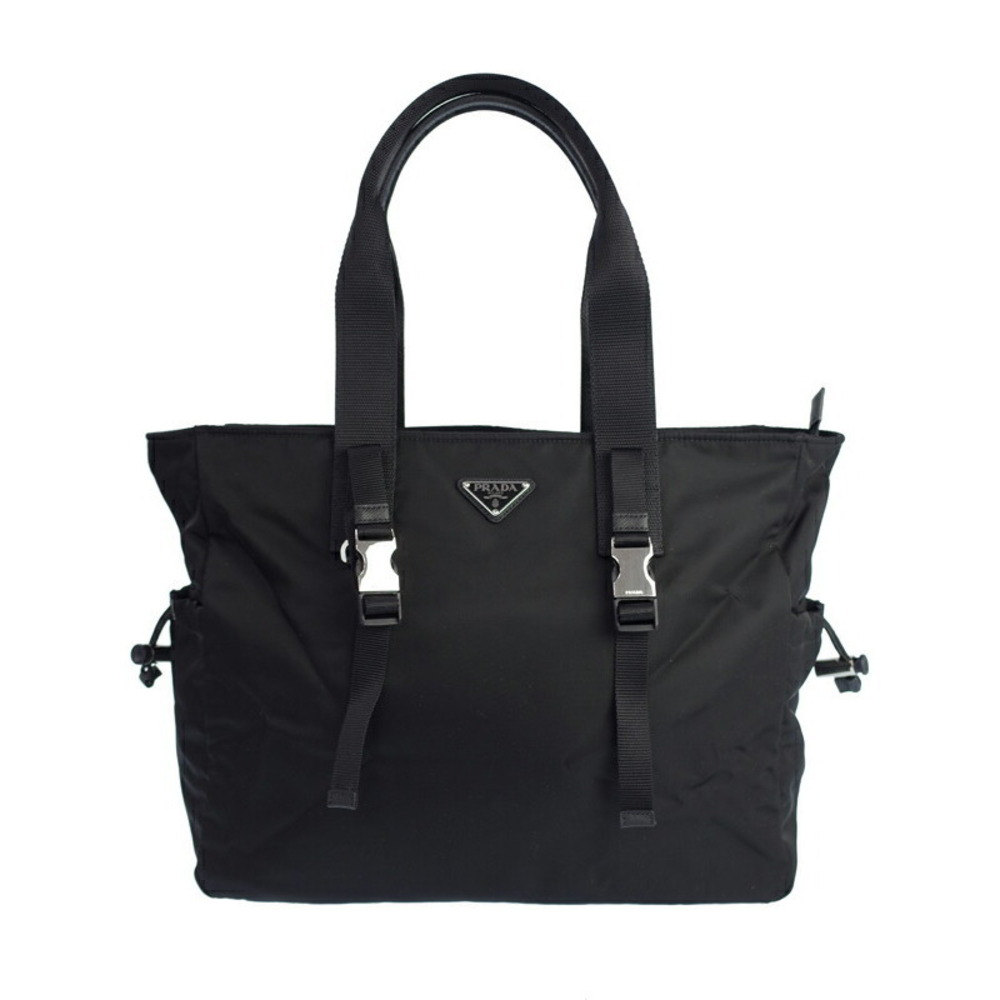 Prada Tessuto Triangle Tote Shoulder Bag black
